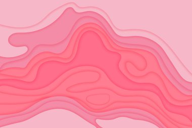 Topografik harita konsepti veya pürüzsüz origami katmanları kağıt kesimi. Harita biçimlendirme bilgileri siyah ve beyaz geometrik dalgaları siliyor.