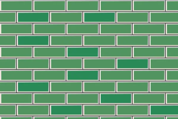 Cerâmica ou faiança moderna azulejos verde.Parede de tijolo do edifício. — Vetor de Stock