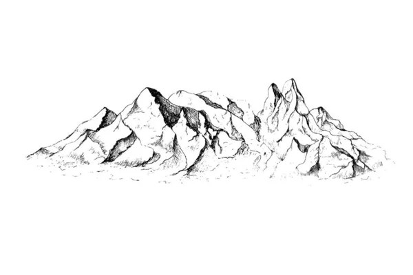 Κορυφές Βράχοι Και Λόφοι Στο Χιόνι Χιονοδρομικό Κέντρο — Διανυσματικό Αρχείο