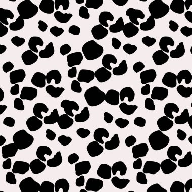 Kusursuz desenli dalmaçyalı veya leopar kürklü hayvan deseni. Hayvan derisi şablonu..