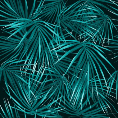 Yaz egzotik botanik yaprakları. Floresan vektör renkleri. Orman mor neon yaprakları dikişsiz..