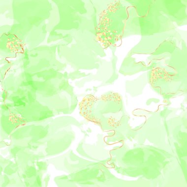 Mermer yüzey. Nane rengi desen ve boya sıçraması. Düğün davetiyesi. Sıçrayan ve lekeli taze yeşil suluboya arkaplan..