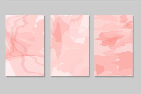 Corar Pintura Fluida Convite Casamento Primavera Rosa Empoeirada Textura Véu — Vetor de Stock