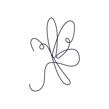 Logotip ya da dövme için beyaz arkaplanda elementler izole edildi. Uçan kelebek çizimi. Vektör illüstrasyonu modaya uygun özet biçimi.