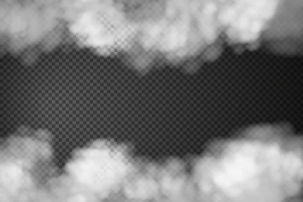 Cielo Nublado Smog Sobre Ciudad Ilustración Vectorial Nubosidad Vectorial Blanca — Vector de stock