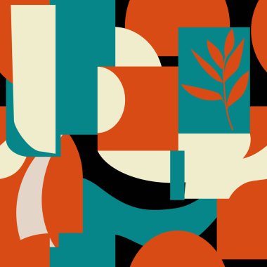 Gökkuşağı şekilleri, kıvrımlar, kavisler. El çizimi vektör çizimi çizimleri. Soyut, dikişsiz desen çeşitli çizgiler ve şekiller. İş sunumu ve kumaş baskısı için İskandinav tarzı tasarım..