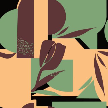 Gökkuşağı şekilleri, kıvrımlar, kavisler. Çeşitli çizgiler ve şekiller ile soyut, dikişsiz desen. Elle çizilmiş çizimler çizimler.