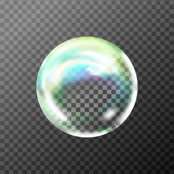 Набор Прозрачных Мыльных Пузырей Чеканном Фоне — стоковый вектор