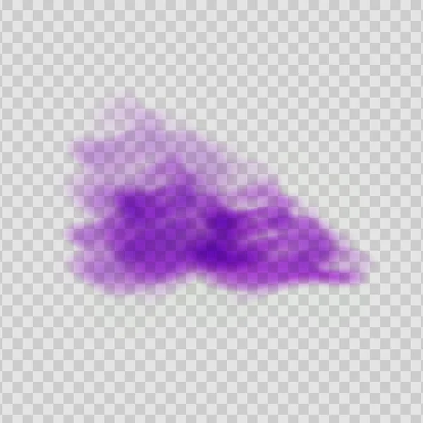 Realistisch Gruselig Mystischen Violetten Nebel Nacht Halloween Lila Giftige Gase — Stockvektor