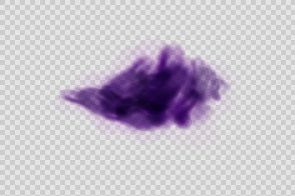 Realistic Vector Isolated Transparent Background Dust Violet Cloud Dirt Cigarette — 스톡 벡터