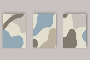 Renkli noktaların bileşimleri. Organik elementler ve dinamik şekillerle soyut modern arka planlar. Tasarım ve yaratıcı fikirler için asgari düzeyde illüstrasyon..