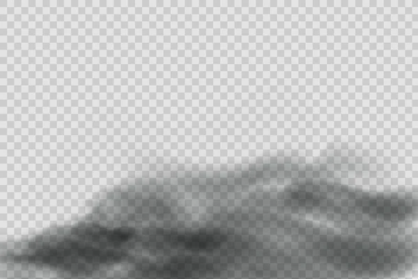 Реалистичный Вектор Изолирован Прозрачном Фоне Пыль Черное Облако Частицами Грязи — стоковый вектор