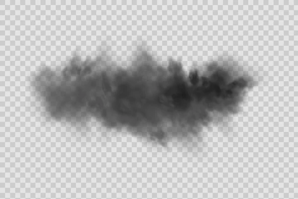 Realistic Vector Isolated Transparent Background Dust Cloud Dirt Cigarette Smoke — Stok Vektör