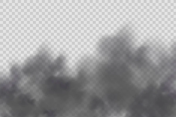 Реалістичний Вектор Ізольовано Прозорому Фоні Пилова Хмара Брудом Сигаретним Димом — стоковий вектор