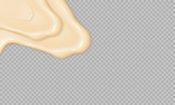 Spreading Cheese Cream Milk Cream Yogurt Flowing Realistic Liquid Mayonnaise — Image vectorielle