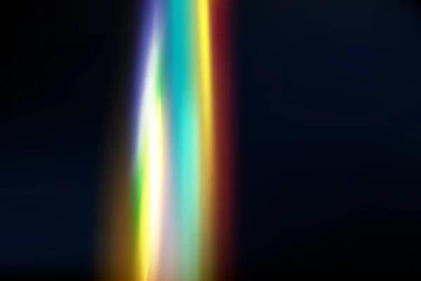 Glare Reflection Water Glass Rainbow Highlights Black Background Glittering Particles — Wektor stockowy