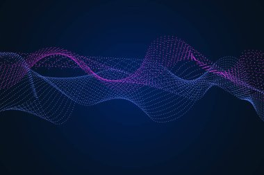 Sanat tasarımı ışık saçıyor. Lazer alanı. Karanlık arka planda ışıldayan lazer ışınları kesişiyor..