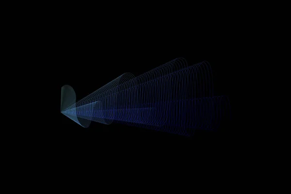 Abstract Blue Digital Equalizer Indicators Sound Wave Illustration Dark Background — Vector de stock