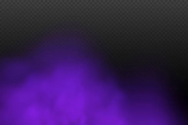 Purple Poisonous Gas Dust Smoke Effect Realistic Scary Mystical Violet — 图库矢量图片