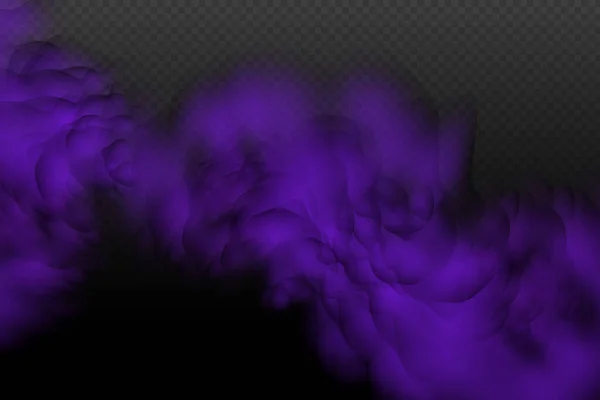 Purple Poisonous Gas Dust Smoke Effect Realistic Scary Mystical Violet — Vector de stock