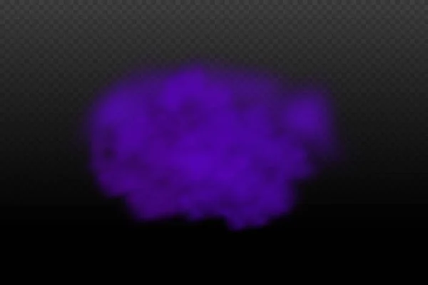 Purple Poisonous Gas Dust Smoke Effect Realistic Scary Mystical Violet — Stockvector