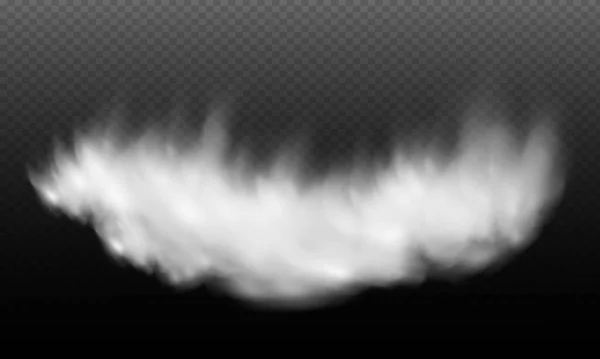 Set Cloudy Sky Smog City White Vector Cloudiness Fog Smoke — Stock Vector