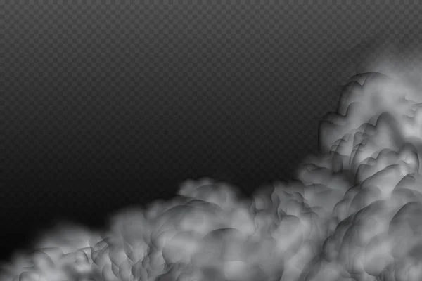 Set Cloudy Sky Smog City Set White Vector Cloudiness Fog — Image vectorielle