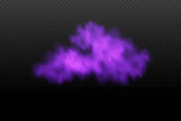 Purple Poisonous Gas Dust Smoke Effect Realistic Scary Mystical Violet — Vector de stock