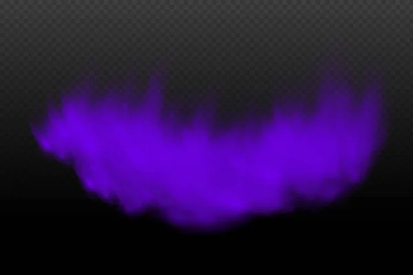 Purple Poisonous Gas Dust Smoke Effect Realistic Scary Mystical Violet — Wektor stockowy