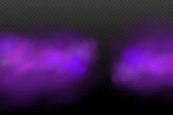 Фіолетовий Отруйний Газ Пил Дим Реалістичний Страшний Містичний Фіолетовий Туман — стоковий вектор