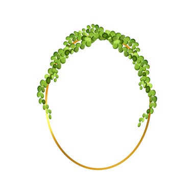 Abstract invitation design with leaves, tvigs and geometric frame.Golden frame with green branch.Herbal minimalistic vector frame.Greenery wedding square invitation.