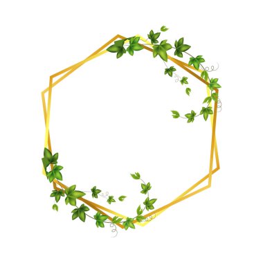 Decorative column for garden or home.Green vine, creeper or ivy hanging from above or climbing the wall.Template on white background