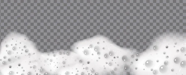 Shampoo Bubbles Texture Bath Foam Isolated Transparent Background Sparkling Shampoo — Stock vektor