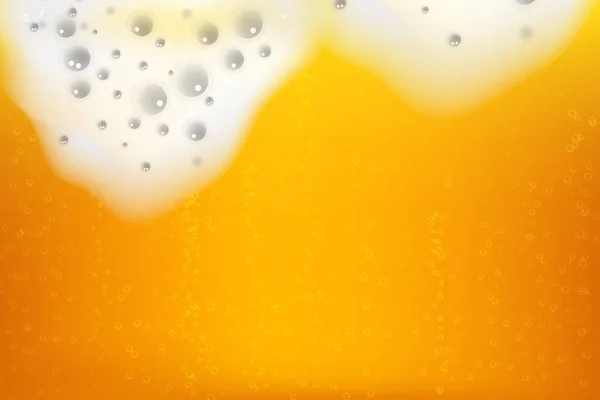 Stream Soap Solution Realistic White Cold Beer Foam Bubbles Flowing — Stockvektor