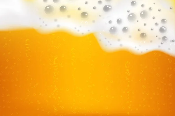 Stream Soap Solution Realistic White Cold Beer Foam Bubbles Flowing — Stockvektor