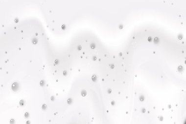 Stream of soap solution.Realistic white cold beer foam with bubbles, flowing down a glass goblet.Background for design oktoberfest flyers, restaurants, bar.