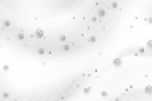 Stream Soap Solution Realistic White Cold Beer Foam Bubbles Flowing — ストックベクタ
