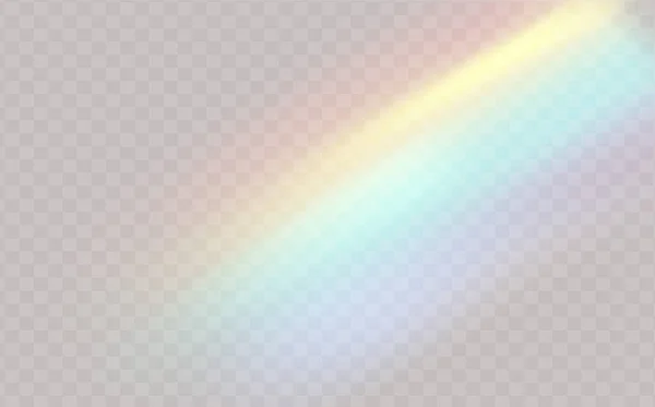 Glare Reflection Water Glass Rainbow Highlights Black Background Glittering Particles — Stock vektor