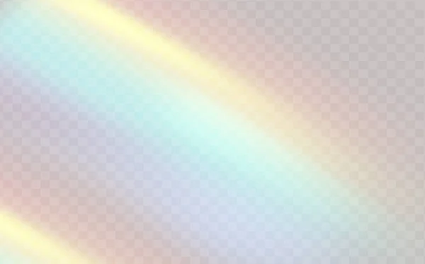 Glans Reflectie Van Water Glas Rainbow Hoogtepunten Een Zwarte Achtergrond — Stockvector