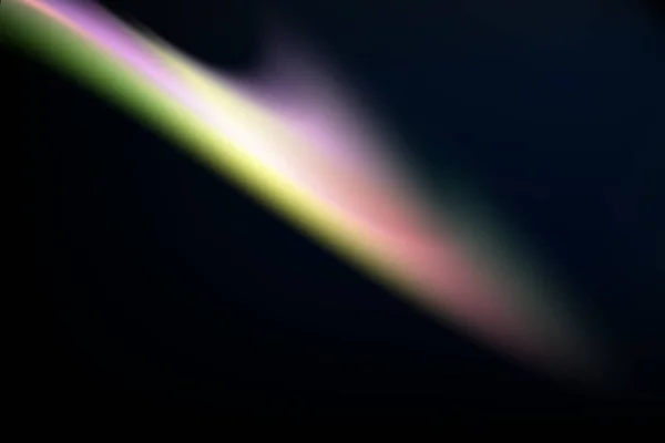 Glare Reflection Water Glass Rainbow Highlights Black Background Glittering Particles — Image vectorielle