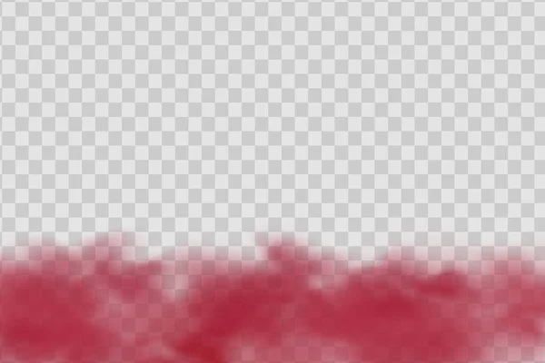 紫色有毒气体 灰尘和烟雾的效果 现实的可怕的神秘红色雾或夜间除尘万圣节 — 图库矢量图片