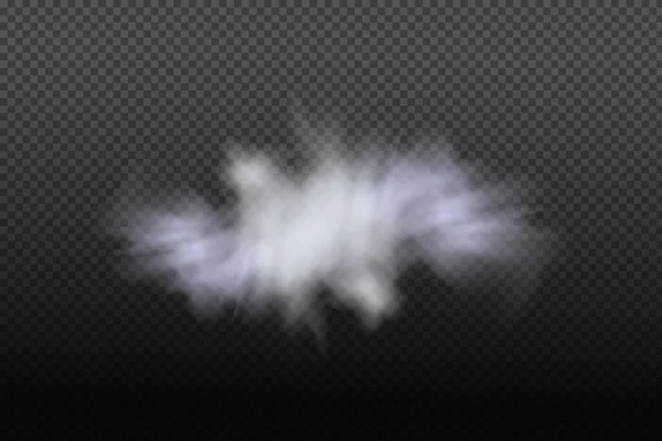 Nuvolosità Vettoriale Bianca Nebbia Fumo Sfondo Scacchi Scuro Cielo Nuvoloso — Vettoriale Stock