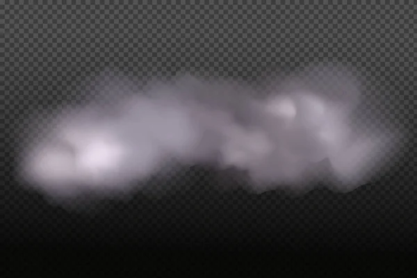 Nubosidad Vectorial Blanca Niebla Humo Sobre Fondo Oscuro Cuadros Cielo — Archivo Imágenes Vectoriales