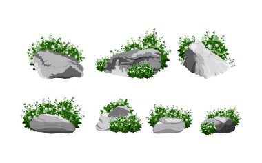Kıyı çakıl taşları, çakıl taşları, çakıl taşları, mineraller ve jeolojik oluşumlar. Çeşitli şekil ve bitkilerden taşlar koleksiyonu. Kaya parçaları, kaya parçaları ve yapı malzemeleri..