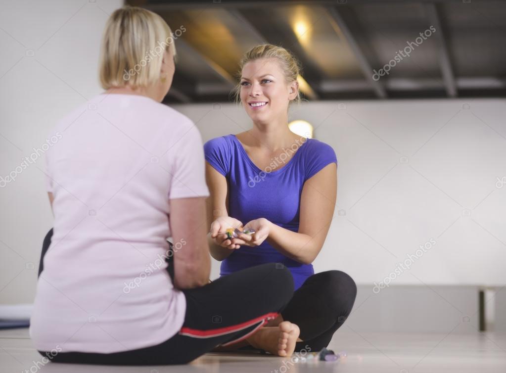 Alternative medicine and pain healing, young therapist with pati — Stock Photo © diego_cervo