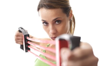 kadın fitness egzersiz lastik bant