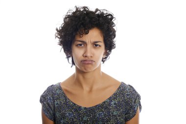 Şişirme asık İspanyol kız portresi