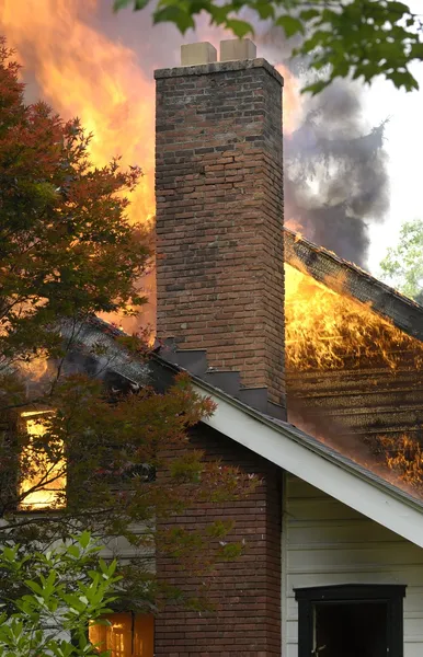 Casa Incendio — Foto Stock