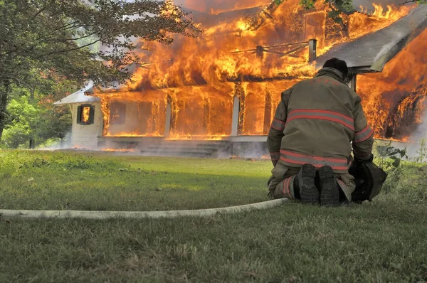 Feu de maison — Photo