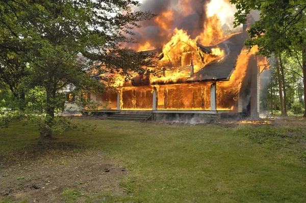 Casa Incendio — Foto Stock